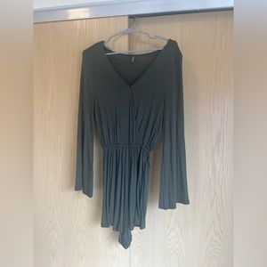 Green Long-sleeve Romper